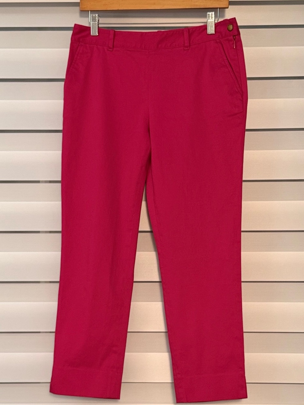 Lauren Ralph Lauren Petite Hot Pink Stretch Cotton Pants 8P